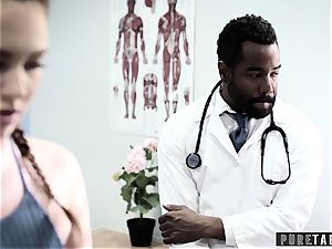 Maddy O'Reilly Exploited into big black cock ass fucking at Doctors examination